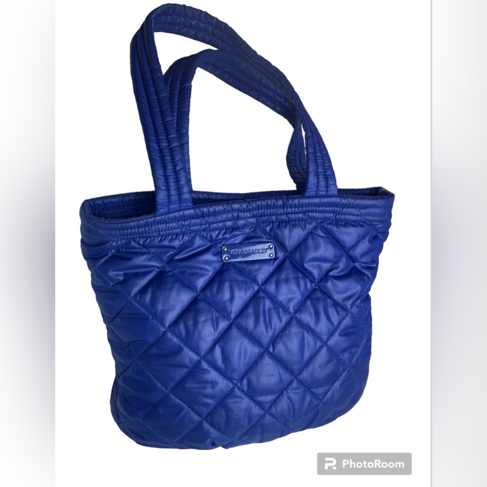 🌻Vera Bradley Royal Blue Zip Quilt Tote